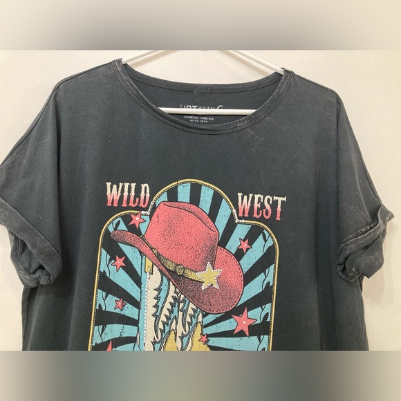 HRT & LUV Western T-shirt Dress Womens Sz S Cowgirl Nashville Bar Concert west - Picture 2 of 6